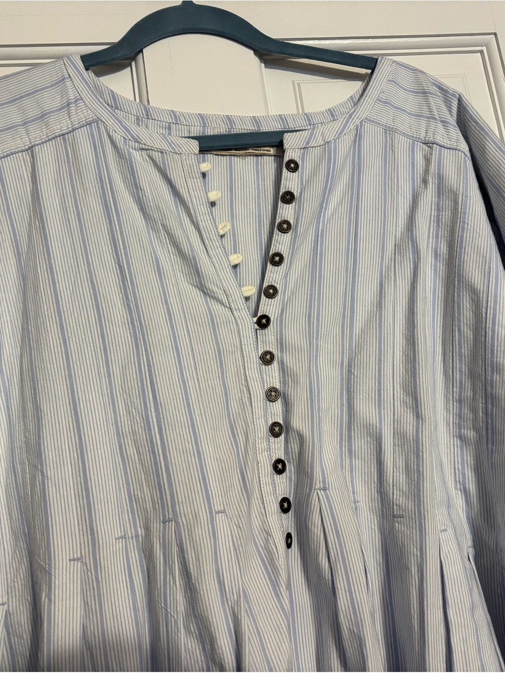 Classic Blue Stripe Shirt Tunic dress - Picture 2 of 4